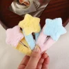 pince à cheveux étoile en peluche de style minimaliste, ornement de coiffure, épingles à cheveux bb, accessoires pour cheveux, barrettes moelleuses douces pour fête