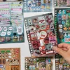 autocollants de papeterie japonais découpés, 20/30 feuilles, autocollant décoratif de dessin animé rétro, fournitures de scrapbooking faites à la main pour journal intime