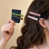 pinces à cheveux en acétate, 2 pièces/ensemble, épingles à cheveux géométriques, épingle latérale, douce, mignonne et simple, accessoires pour cheveux pour femmes