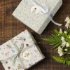 papier d'emballage rose enchanté pour enfants, nickel é de terre de calcul, cadeau rond, fournitures de fête d'anniversaire, baby shower, enfants garçons et filles, 12 pièces