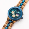 dodo deer une montre à quartz en bois pour hommes, luxueuse et avancée, secondes de course, personnalisée avec date et nom, livraison directe