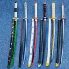 Épée de samouraï katana japonaise 72/104cm, tueur de démons katana tanjirou, couteau de ninja en fer kimetsu no yaiba, jouet cosplay pour enfant
