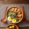 cuillère à soupe japonaise en bois, louches de cuisine, grande cuillère à ramen japonaise, passoire à pot chaud, ustensiles de cuisine recyclables