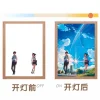 applique murale à led avec votre nom, anime japonais, décoration de chambre à coucher, lampe de nuit de bureau, ornements de cadre photo, cadeaux de dessin animé pour un ami