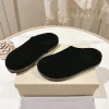 baotou – demi pantoufles à semelle épaisse pour femmes, pantoufles plates en perles, chaussures décontractées en daim, diapositives de printemps et d'automne, mules paresseuses d'extérieur