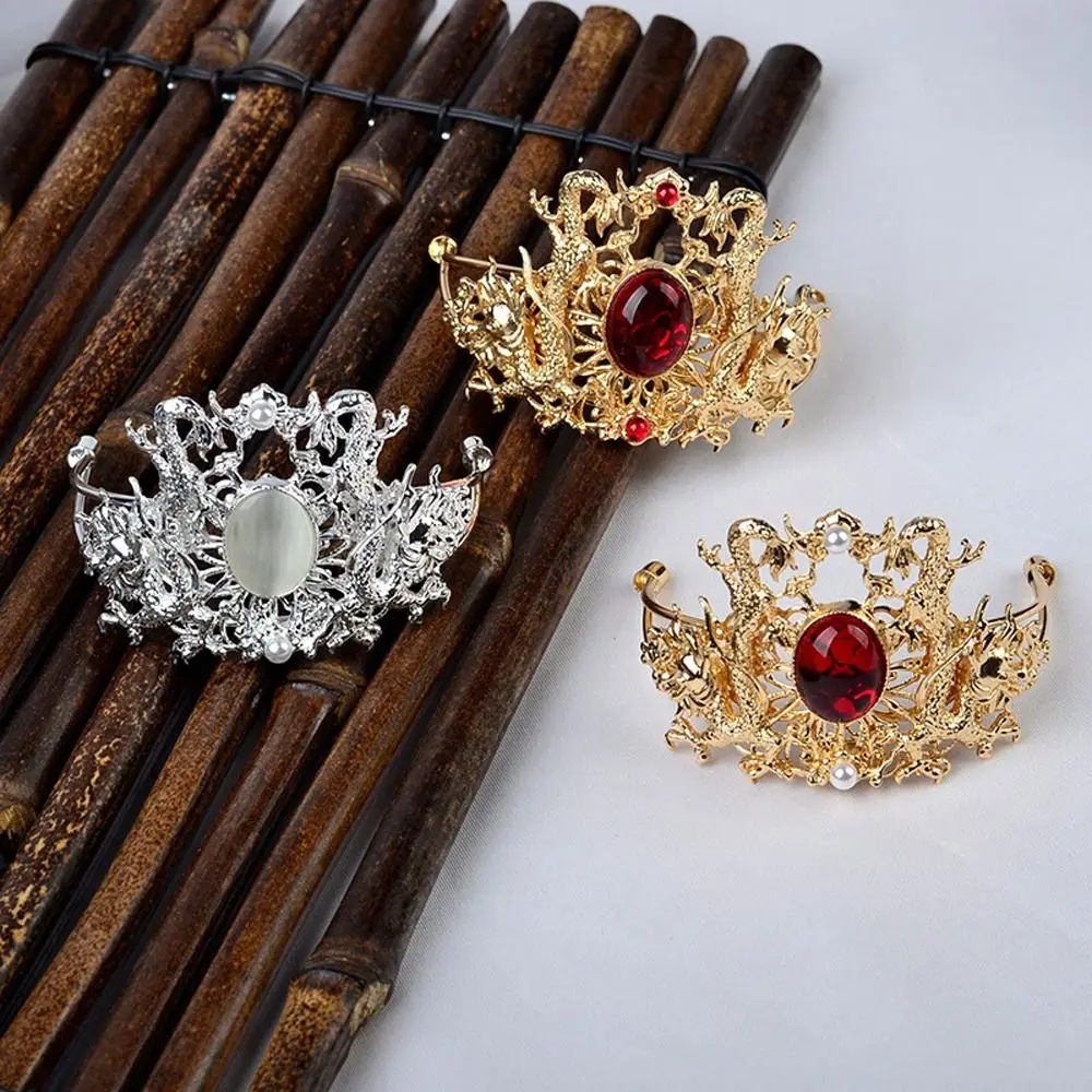 couvre chef en alliage de perles de tempérament rétro, bâton de cheveux de dragon, couronne de cheveux de style chinois, ornement hanfu, accessoires pour cheveux, diadème pour femmes couvre chef en alliage de perles de tempérament rétro, bâton de cheveux de dragon, couronne de cheveux de style chinois, ornement hanfu, accessoires pour cheveux, diadème pour femmes
