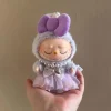 robe pour 17cm labubu mini vêtements de poupée en peluche tenue accessoires pour kpop exo labubu idole v2 arc robe de princesse vêtements cadeau