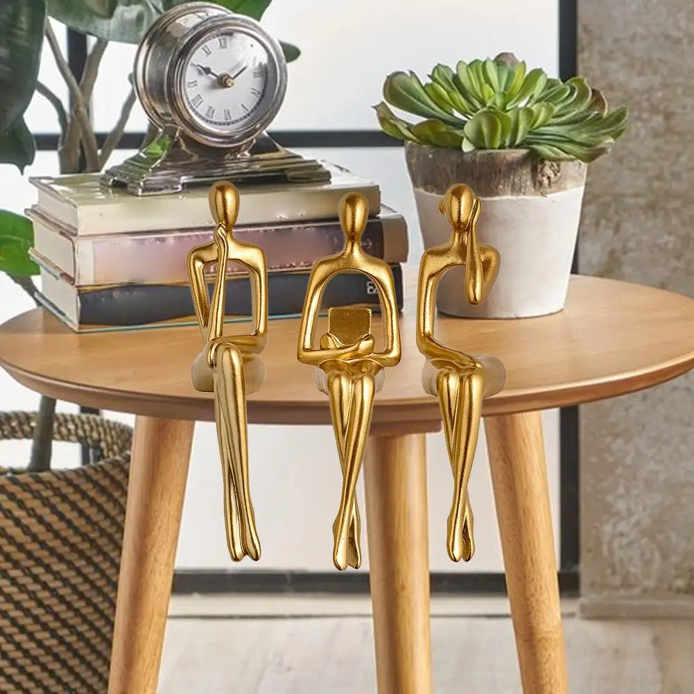 ornements de personnages de bureau abstraits, sculpture de penseur abstrait en résine de haute qualité, décor moderne de style nordique pour la maison et le bureau ornements de personnages de bureau abstraits, sculpture de penseur abstrait en résine de haute qualité, décor moderne de style nordique pour la maison et le bureau
