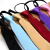 Nouveau cravate pré-attachée pour filles garçons enfant maigre fermeture éclair paresseux cravates enfants rouge couleur unie mince étroit marié fête