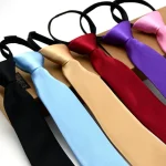 Nouveau cravate pré-attachée pour filles garçons enfant maigre fermeture éclair paresseux cravates enfants rouge couleur unie mince étroit marié fête Nouveau cravate pré-attachée pour filles garçons enfant maigre fermeture éclair paresseux cravates enfants rouge couleur unie mince étroit marié fête