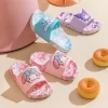 sanrio kuromi pantoufles de dessin animé filles et garçons chaussures coulissantes antidérapantes d'intérieur sandales à bout ouvert pour enfants doux et confortables