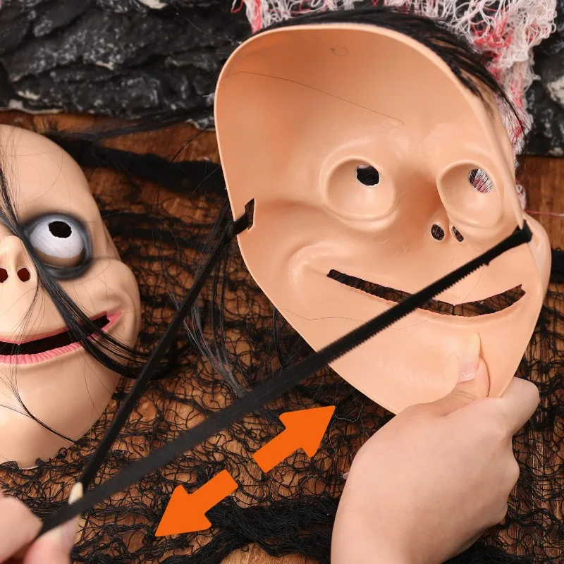 masques faciaux d'horreur pour hommes et femmes, 1/2 pièces, accessoires d'halloween, masque de mascarade de fête, masque de cosplay amusant et effrayant pour cheveux longs masques faciaux d'horreur pour hommes et femmes, 1/2 pièces, accessoires d'halloween, masque de mascarade de fête, masque de cosplay amusant et effrayant pour cheveux longs
