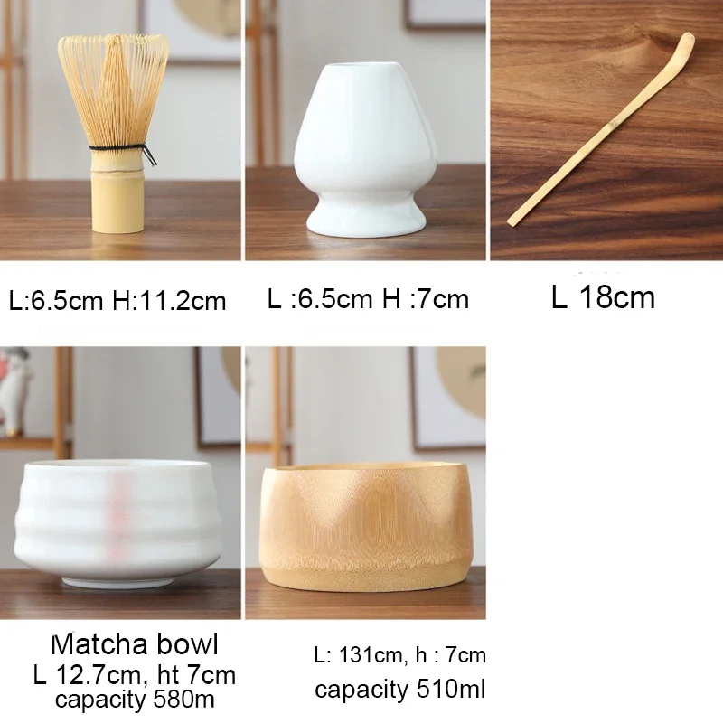 service à thé matcha fait à la main, facile à nettoyer, kit de support à outils, filles, fouet, cuillère, cadeau de cérémonie, accessoires traditionnels japonais, 4 pièces/ensemble service à thé matcha fait à la main, facile à nettoyer, kit de support à outils, filles, fouet, cuillère, cadeau de cérémonie, accessoires traditionnels japonais, 4 pièces/ensemble