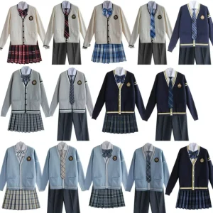 Uniforme japonais JK, Cardigan, pull, ensemble tricoté, uniforme scolaire pour hommes et femmes Uniforme japonais JK, Cardigan, pull, ensemble tricoté, uniforme scolaire pour hommes et femmes