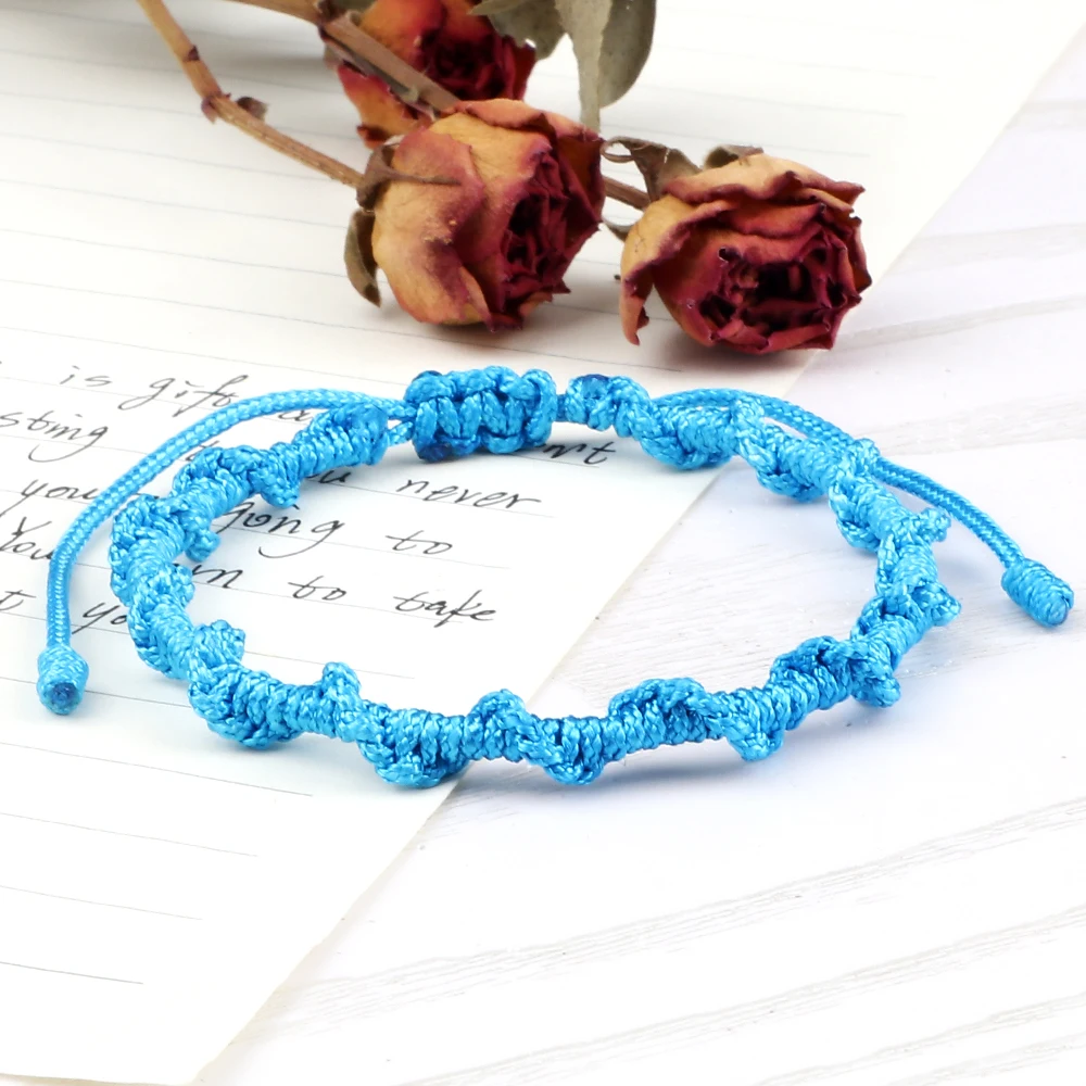 bracelets tressés en fil coloré pour femmes et hommes, faits à la main, ficelle rouge porte bonheur, bouddhiste tibétain, bracelets d'amitié, cadeau bracelets tressés en fil coloré pour femmes et hommes, faits à la main, ficelle rouge porte bonheur, bouddhiste tibétain, bracelets d'amitié, cadeau