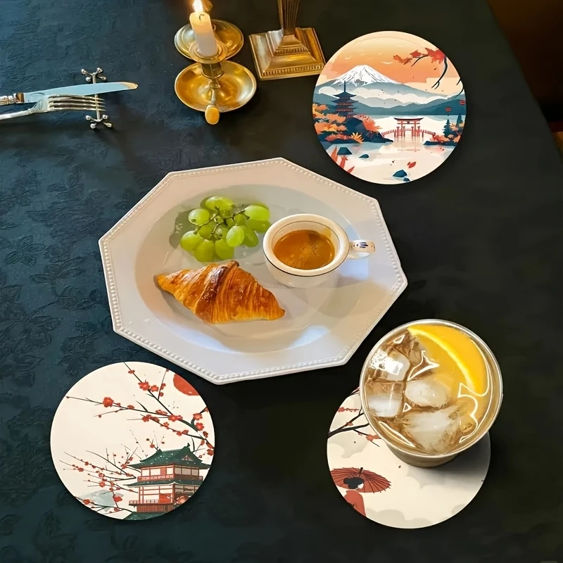 4 pouces style japonais kimono sakura architecture art 2d sous verres en bois salon de thé maison cafés restaurants décorer cadeaux de fête 4 pouces style japonais kimono sakura architecture art 2d sous verres en bois salon de thé maison cafés restaurants décorer cadeaux de fête