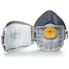 masque anti poussière + 20 filtres en coton respirateur demi visage masque anti poussière anti poussière de construction industrielle brume de sécurité masque à gaz
