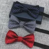 noeud papillon en velours réutilisable pour hommes et femmes, accessoires flexibles, laine bleu, rouge, velours, garçon, fille, couleur verte, noir, affaires, mode, bon