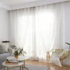 rideaux nordiques pour salon, salle à manger, chambre à coucher, rideau brodé, fil de maille frais et respirant, décoration verticale au sol, vente