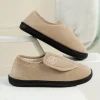 chaussures de maison coordonnantes en daim pour hommes, pantoufles, confortables, chaudes, chaussures de marche en peluche, intérieur, extérieur, pieds enflés pour diabétiques