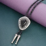 Grands totems bolo cravate totems cravate pour chemise jeans collier occidental tressé