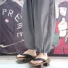 pantoufles japonaises geta en bois pour hommes et femmes, sabots à plateforme à deux dents, sandales de samouraï, chaussures de cosplay, tongs à fond épais