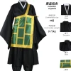 costume de cosplay geto suguru, kimono noir et bleu, uniforme scolaire, vêtements anime, costumes d'halloween pour femmes et hommes