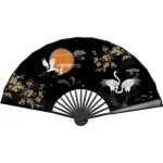 Ventilateur vintage chinois en bambou pour hommes et femmes, style japonais, portable