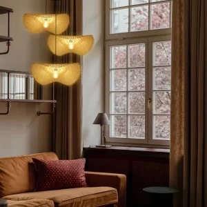 Lampes suspendues en rotin de bambou naturel, lustre japonais, tissage à la main, lampes de face, WINCEF Shades, suspension d&rsquo;éclairage
