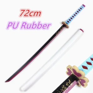Épée de tueur de démons 1:1, Katana samouraï japonais PU Katana Kanroji Mitsuri Kamado Tanjirou Tomioka Giyuu, jouet cadeau, 72cm Épée de tueur de démons 1:1, Katana samouraï japonais PU Katana Kanroji Mitsuri Kamado Tanjirou Tomioka Giyuu, jouet cadeau, 72cm