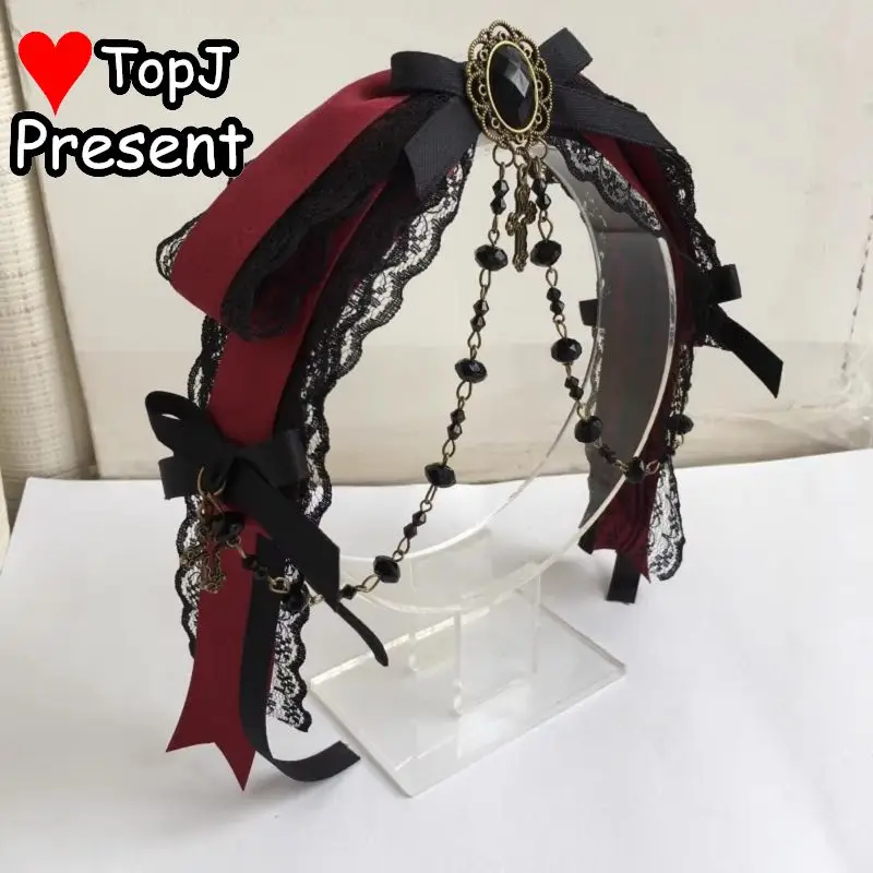 pince à cheveux gothique vin foncé rouge lolita, petit article, couvre chef, sous culture y2k punk halloween, épingle à cheveux, bandeau, accessoires pour cheveux pince à cheveux gothique vin foncé rouge lolita, petit article, couvre chef, sous culture y2k punk halloween, épingle à cheveux, bandeau, accessoires pour cheveux