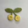 20 pièces d'accessoires pour vêtements brodés tricotés de petites cerises, autocollants en tissu faits à la main pour enfants, bricolage