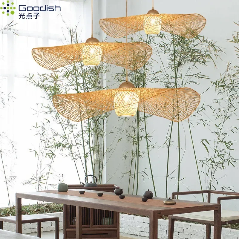 japonais wabi sabi pendentif led lumières bambou rotin lustre lampes à suspension pour salon salle à manger chambre décoration de la maison lustre japonais wabi sabi pendentif led lumières bambou rotin lustre lampes à suspension pour salon salle à manger chambre décoration de la maison lustre