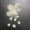 organza dentelle bricolage moustaches fleur à la main fleur mode enfants robe de mariée vêtements accessoires fleurs décoratives