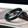 bracelet en jade vert naturel pour femmes, pierres précieuses de guérison, bijoux fins, véritable jade hetian chinois, rond, néphrite, jades