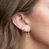 nouveauté double chaînes longues gland boucles d'oreilles pour femmes coréen en acier inoxydable zircon suspendus boucle d'oreille piercing bijoux