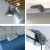 plumeau pliable rétractable pour la maison – plumeau lavable en fibre sans perte, idéal pour la poussière sous le lit et les tissus d'araignées