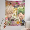 tapisserie bohème suspendue, dessin animé classique my hero academia kaminari denki, pour salon, maison, dortoir, tapisserie japonaise