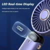 nouveau ventilateur portatif pliable mini ventilateur pliable avec batterie rechargeable usb bureau extérieur cou suspendu ventilateur 5 vitesses ﻿