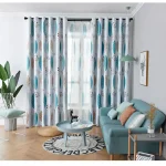 Rideaux occultants nordiques pour salon, feuille imprimée, épais, fenêtre pour chambre à coucher, stores de cuisine, drapés en Tulle et rideaux Rideaux occultants nordiques pour salon, feuille imprimée, épais, fenêtre pour chambre à coucher, stores de cuisine, drapés en Tulle et rideaux