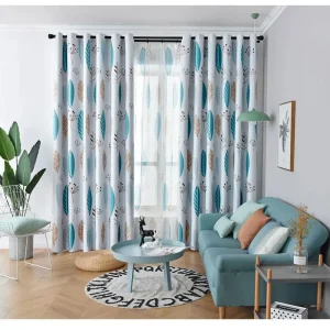 Rideaux occultants nordiques pour salon, feuille imprimée, épais, fenêtre pour chambre à coucher, stores de cuisine, drapés en Tulle et rideaux