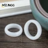bague de diversification blanche naturelle pour hommes et femmes, paire de bijoux de luxe exquis, mode rétro hetian, cadeaux de vacances pour couples