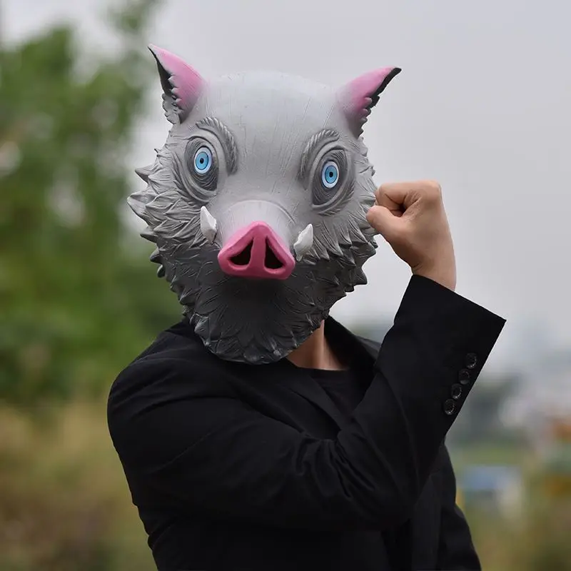 masque facial de cosplay demon slayer hashibira inosuke, accessoires de jeu de rôle anime d'halloween, cadeaux, jouets, fournitures de fête, accessoires masque facial de cosplay demon slayer hashibira inosuke, accessoires de jeu de rôle anime d'halloween, cadeaux, jouets, fournitures de fête, accessoires