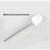 brosse de toilette minimaliste japonaise, avec poignée en acier inoxydable, tête de brosse premium pour le nettoyage de la salle de bain, 1/2 pièces