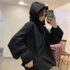 sweat shirt de travail ample et décontracté pour femmes, manteau de style japonais