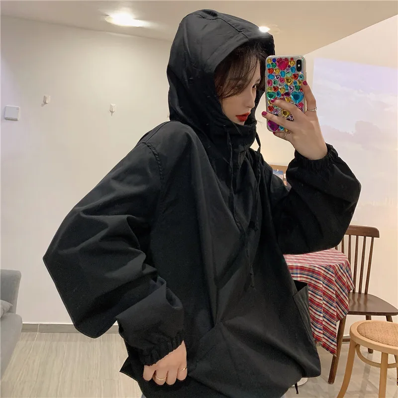 sweat shirt de travail ample et décontracté pour femmes, manteau de style japonais sweat shirt de travail ample et décontracté pour femmes, manteau de style japonais