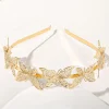 diadèmes de feuilles d'olive dorées vintage, couronne de patients, coiffure de mariage, bijoux de cheveux de mariées, bandeau pour femmes, accessoire de cheveux