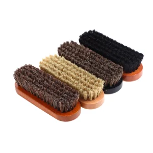Brosse de Polissage et d’Entretien des Chaussures en Cuir, Manche en Poils de Cheval Brosse de Polissage et d’Entretien des Chaussures en Cuir, Manche en Poils de Cheval