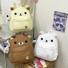 kawaii rilakkuma sac à dos anime dessin animé broderie sac à dos élégant grande capacité étudiant sac d'école en nylon sacs multifonctionnels