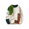 japonais transfrontalier vente chaude automne et hiver nouveau décontracté col rond base tricoté pull pull ample vêtements pour hommes